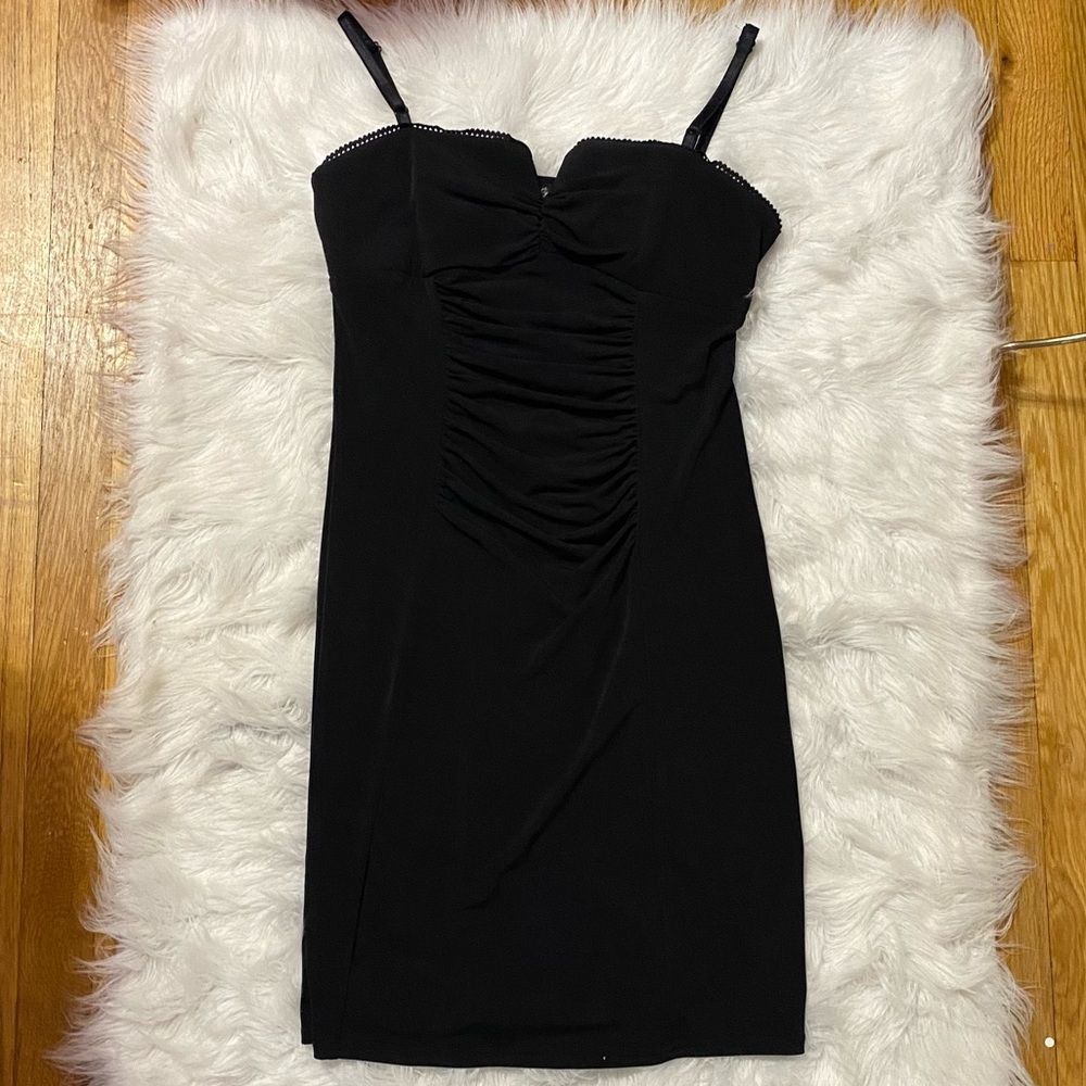 Black Ruched Dress